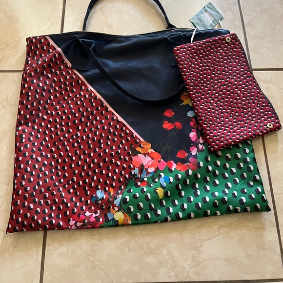 Ted Baker Black Floral Tote Bag - Picture 7 of 10